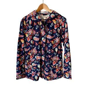 Levi's Women's Paisley Floral Hooded Jacket Multicolor Size M Casual